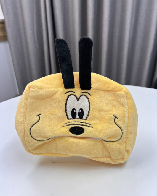 Dog Yellow Tissue Box