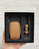 KIA 3 Buttons Sheep Skin leather keycase