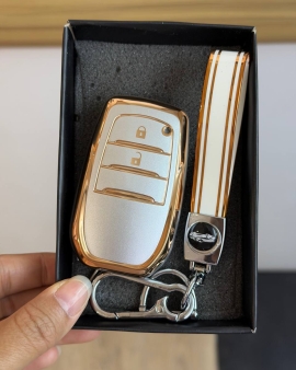 Toyota 3 TPU Silver keycase