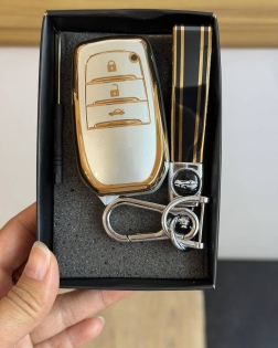 Toyota 3 TPU Silver keycase