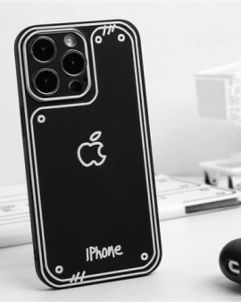 3D Black iPhone Cover