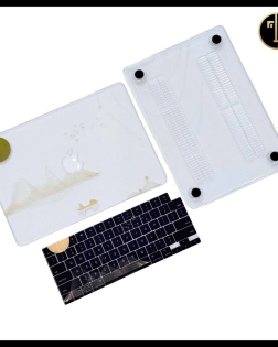 Clear Golden Circle Macbook Cover