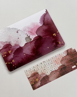 White Red MacBook Cover