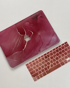 Red Gold Line MacBook Cover