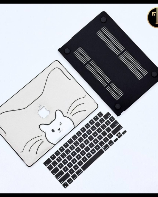 Leather Cat Macbook Cover