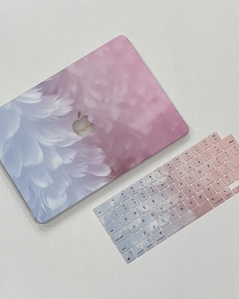 Purple Pink Feather MacBook Cover