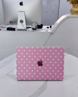 Pink Dot Macbook Cover