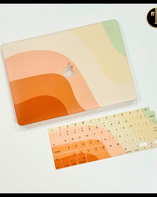 Brown Curve Macbook Cover