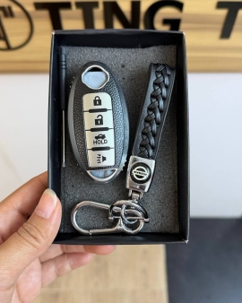 Nissan 4 Leather Tpu keycase